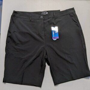 Women's Golf Shorts (Lesmart) Relaxed Fit Stretch Bermuda Shorts Knee Length, Si